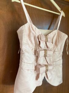 Elegant Gold Corset Top