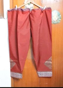 fancy Rust Kurta salwar Set &amp; Intricate Gold Pr