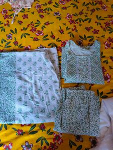 Green Block Print Kurta
