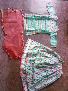 Beautiful Teal &amp; Pink Girls Lehenga Choli size ava