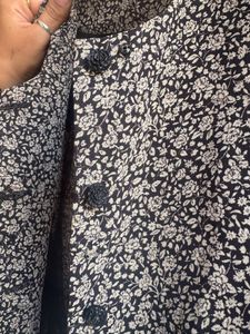 Chic Floral Print Blazer top