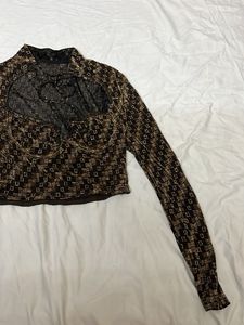 Patterned Long Sleeve Top