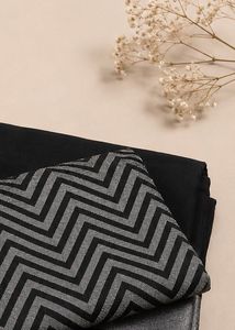 Elegant Black Saree with Blouse Material