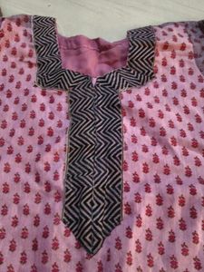 Pink Printed Kurta