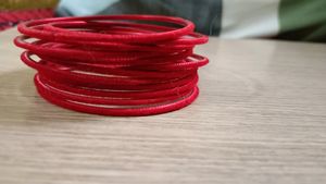 12 Piece Bangles Set Red Colour
