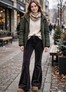 Flared Corduroy  valvet Pants