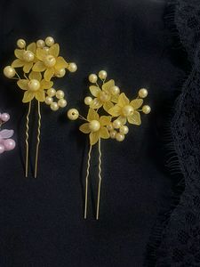 Floral Pearl Hair Pins (Set of 4)