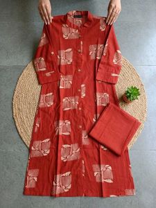 Turquoise Floral Kurta Set