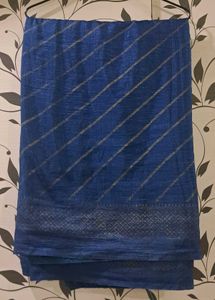 💠Vibrant Blue Saree with Elephant Motif