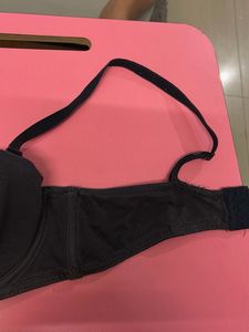 Black Strapless Padded Bra