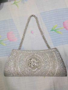 Elegant Beaded Evening Clutch Bag