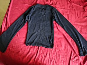 Navy Blue Long Sleeve Top
