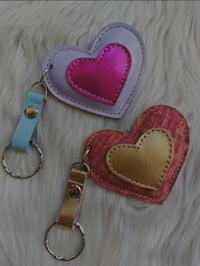 Heart Shaped Keychains - Set of 5
