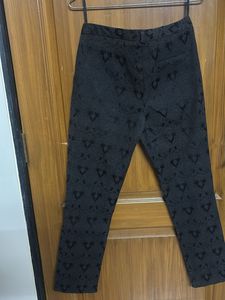 Stylish Black Patterned Pants
