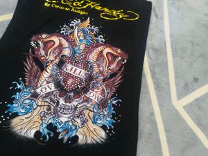 Ed Hardy Black Graphic Tank Top
