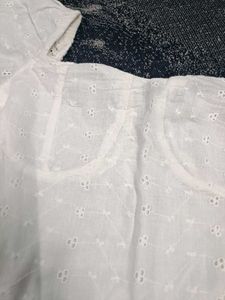 Chic White Eyelet Crop Top