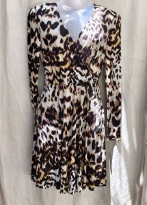 I. Stylish Leopard Print Wrap Dress