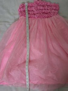 Girls Pink Floral Party wear Gown Dress