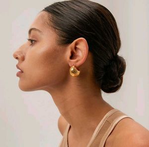 Gold Hoop Antiturnish Earrings