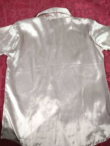 Silky Satin Button-Down