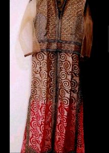 Party Wear Net Chumki Kurta