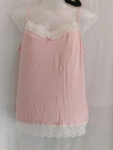 ESmara Pink Lace Trim Camisole