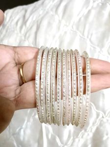 Sparkling Crystal Bangles (Set of 18)