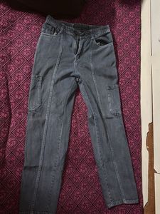 Grey Cargo Jeans