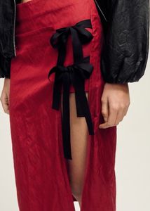 Mango selection wrapover skirt with bows