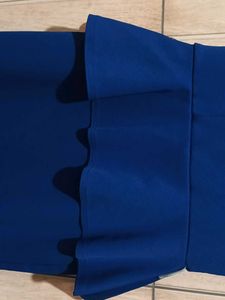 elegant blue midi dress