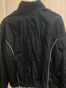 Korean Black Jacket with Striped Detail