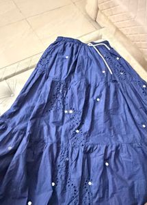 mirror work skirt for ethnic wear