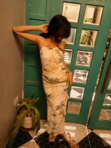 Elegant Floral Print Maxi Dress
