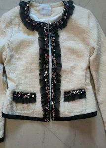 Elegant Tweed Jacket with Embellishments
