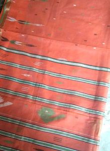 NEW thread work Orange golden saree with fall