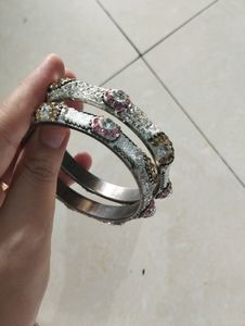 Last Price New Stone Metal Bangles