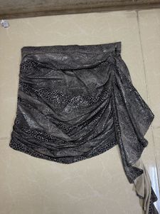 Snakeskin Print Mini Skirt