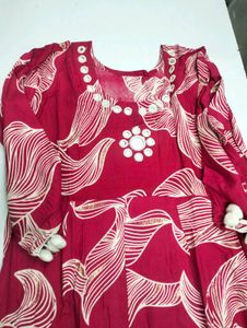 Magenta Pom-Pom Frock Suit