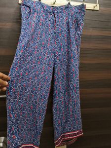 Navy Ethnic Print Pallazo