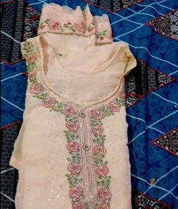 Embroidered Kurta Set with Dupatta