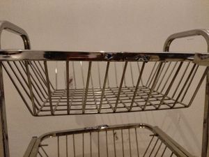 Pure Steel Material Kitchen Trolley With Wheels