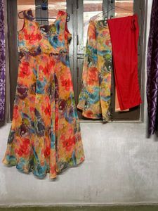 Floral Print Kurta Set