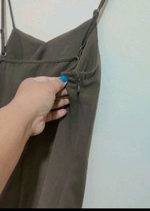 Olive Spaghetti Strap Dress For 36 Bust