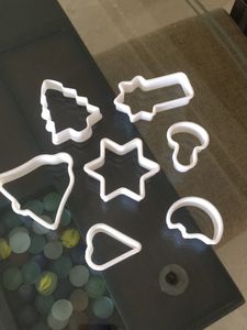 set of 7 cookie cutters in Christmas theme