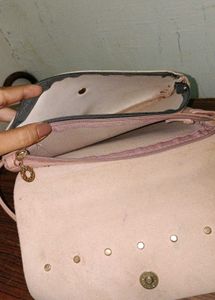 Cute Pink Clutch with Flower Detail