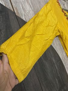 Yellow Kurti With Dupatta