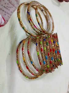 💯Vibrant Golden Beaded Bangles💯