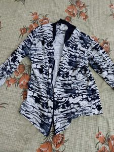Abstract Print Kimono Jacket