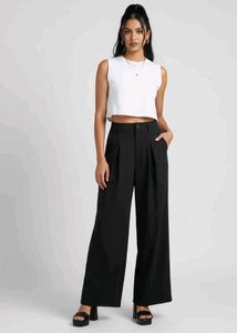 Wide Leg Black Trousers