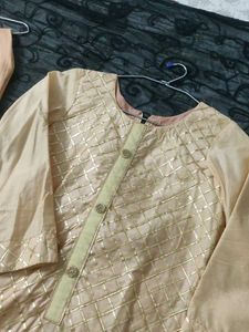 Elegant Peach Kurta Set with Dupatta🌼✨